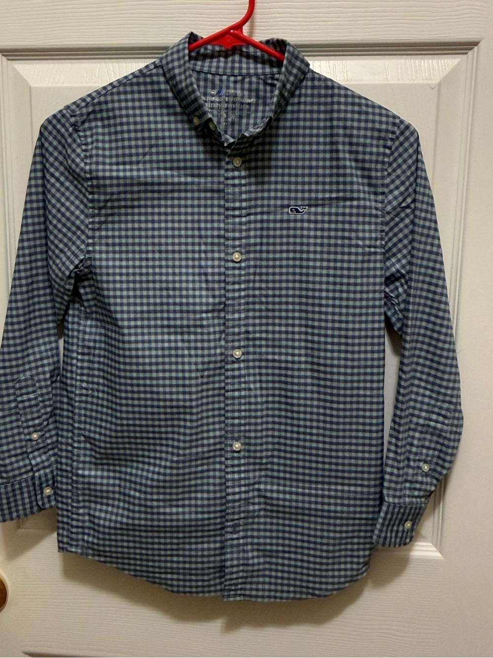 Vineyard Vines Gray Gingham Button-Down Shirt. Boys small